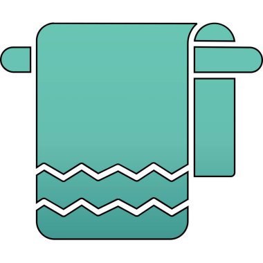 havlu simgesi, vektör illüstrasyonu