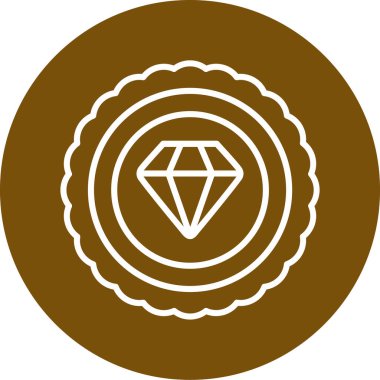 Benzersiz elmas vektör simgesi