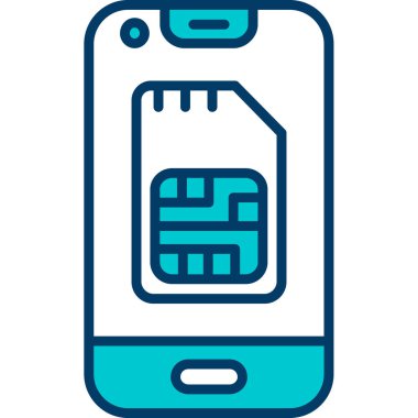 cep telefonu simgesi. akıllı telefon akıllı telefon vektör simgesi rengi ince çizgi izole