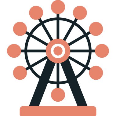 Dönme dolap. Web simgesi basit illüstrasyon