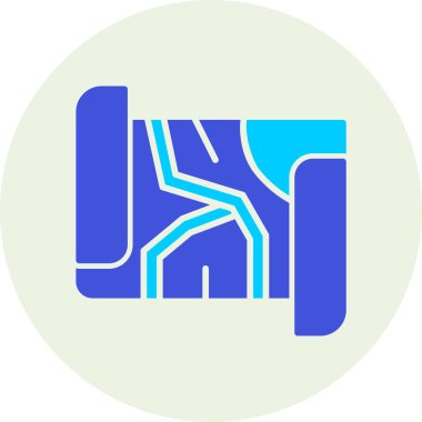 Harita simgesi. vektör illüstrasyonu