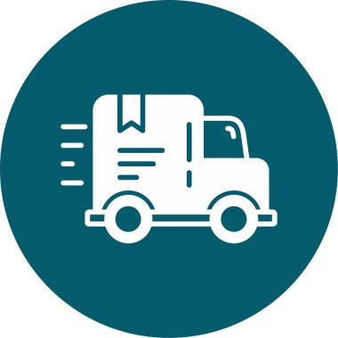 Bir kamyon simgesinin vektör çizimi