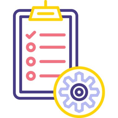 Kontrol listesi simgesi vektör illüstrasyonu