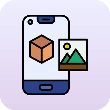 cep telefonu simgesi renk dış hat vektörü