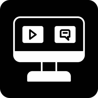 Bilgisayar ekran simgesini ana hat biçiminde izleName