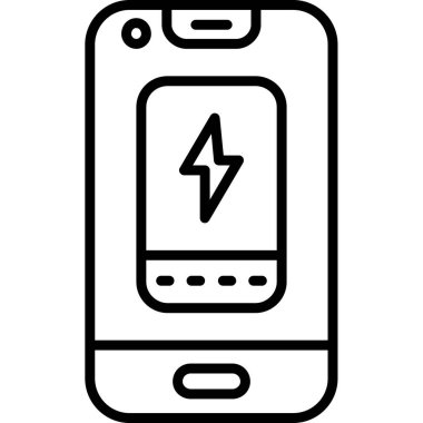 vektör mobil pil simgesi