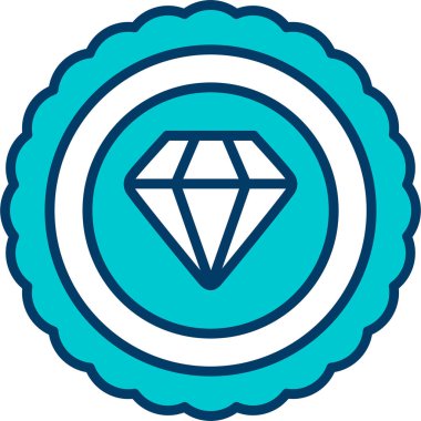 Elmas ikonu. Ağ için elmas vektör sembolünün özet çizimi