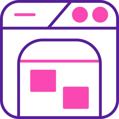 Web simgesi, vektör illüstrasyonu