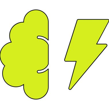 Çizgi film yıldırımının vektör kümesi