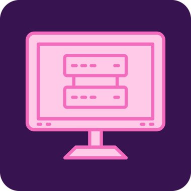 Bilgisayar. Web simgesi basit illüstrasyon