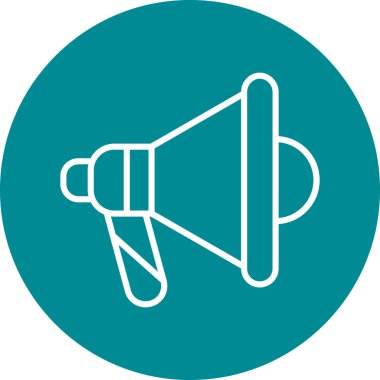 Megafon ikonu vektör illüstrasyonu