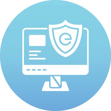 internet güvenlik vektörü illüstrasyon tasarımı