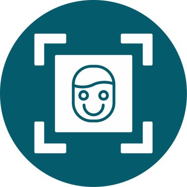 Kadın yüz simgesinin vektör illüstrasyonu