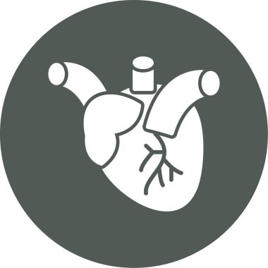 Bir akciğer simgesinin vektör çizimi