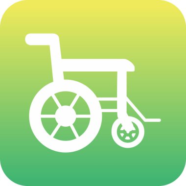 tekerlekli sandalye ikonu vektör illüstrasyonu