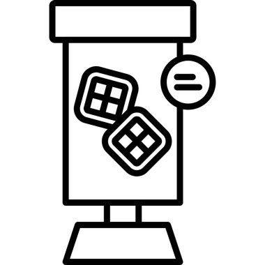 Çikolatalı tatlı ikonu, taslak tarzı