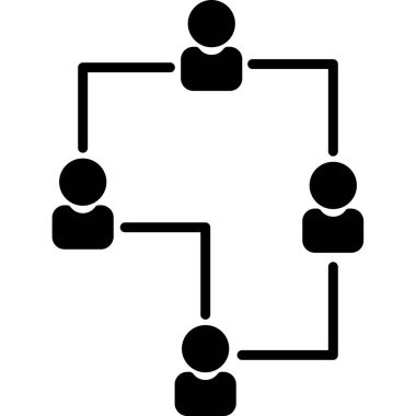 hiyerarşi web simgesi, vektör çizim
