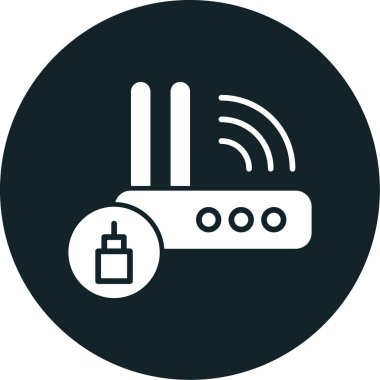 Wi-fi yönlendirici vektör illüstrasyonu