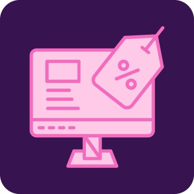 Bilgisayar ekranı. Web simgesi