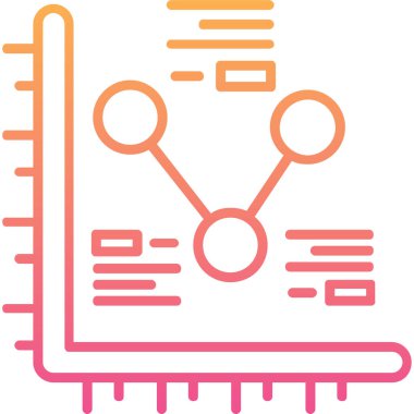 Veri işlemenin vektör illüstrasyon simgesi