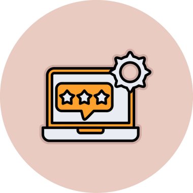 derecelendirme simgesi vektör illüstrasyonu