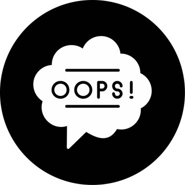 Hata İleti simgesi, vektör illüstrasyonu