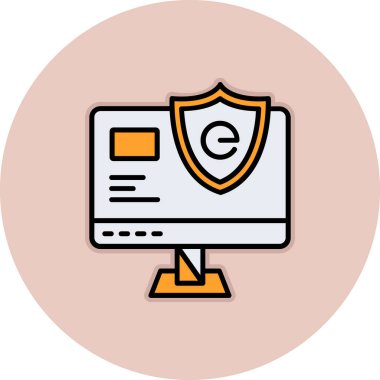 İnternet koruma renk simgesi.