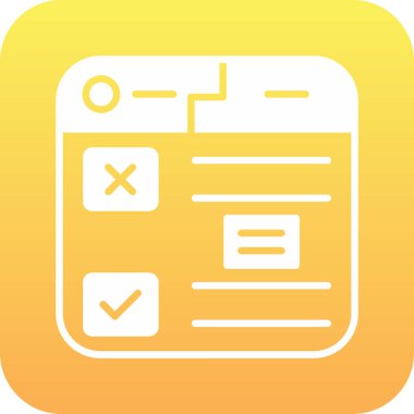 Soyut arkaplanda kontrol listesi simgesi izole edildi