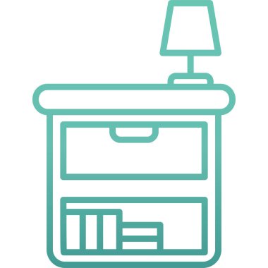 Masa lambası. Web simgesi basit illüstrasyon