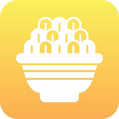 Beyaz ve sarı bir ikonun vektör illüstrasyonu