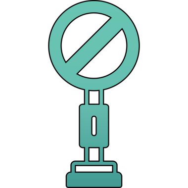 Sigara sembolü simgesi yok. sigara içilmeyen vektör simgesi rengi düz izole