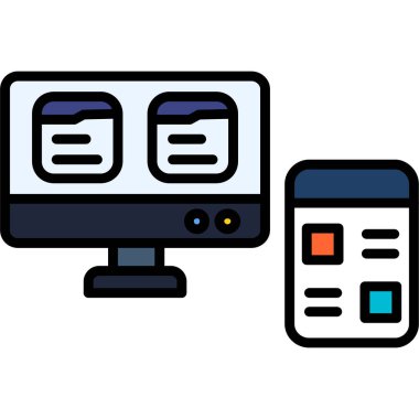 monitör web vektör simgesi