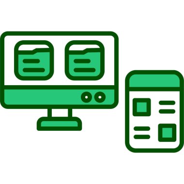 Dolu dizaynda bilgisayar simgesi