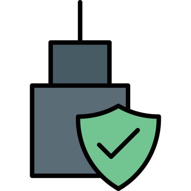 Güvenli simge, vektör illüstrasyonu