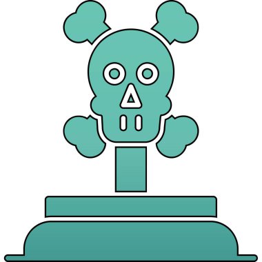 Bir kafatasının vektör çizimi