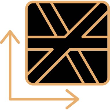 Bir okun siyah beyaz simgesinin vektör çizimi