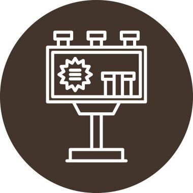 vektör lcd simgesi illüstrasyonu