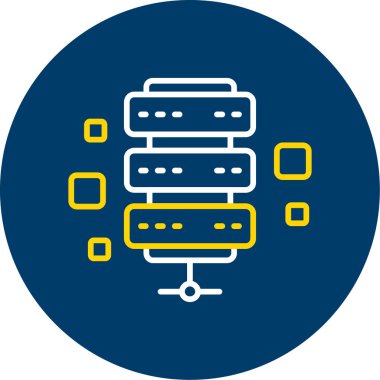 Kolayca değiştirebilen ya da düzenleyebilen sunucu vektör simgesi