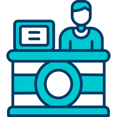 Fotoğraf makinesi vektör illüstrasyonlu bir adam.