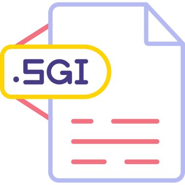 dosya biçimi simgesi, vektör illüstrasyonu