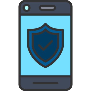 kalkan ikon vektör illüstrasyonu