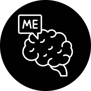 beyin ikonu vektör illüstrasyonu