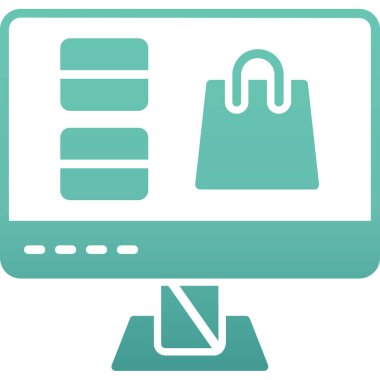 Alışveriş. Web simgesi basit illüstrasyon