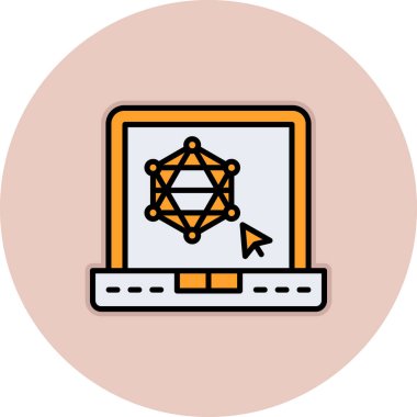 ağ simgesine sahip dizüstü bilgisayar