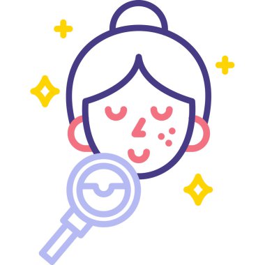 Kızım. Web simgesi basit illüstrasyon