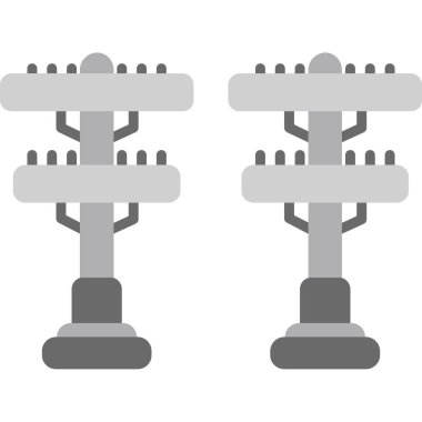 Farklı elektrik güç simgeleri. düz dizayn. izole resim