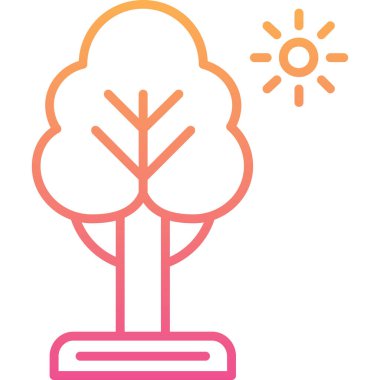 Ağaç. Web simgesi basit illüstrasyon