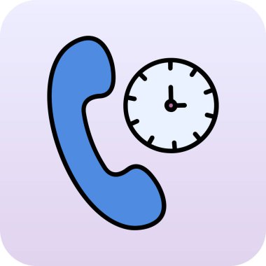 Vektör telefon simgesi, vektör illüstrasyonu