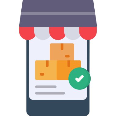 alışveriş simgesi vektör illüstrasyonu