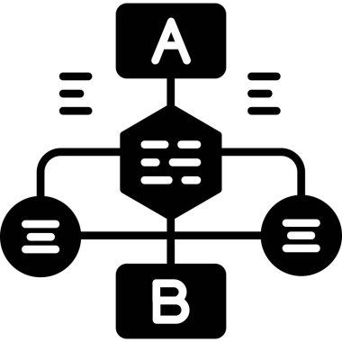 Veri analiz simgesi, vektör illüstrasyonu